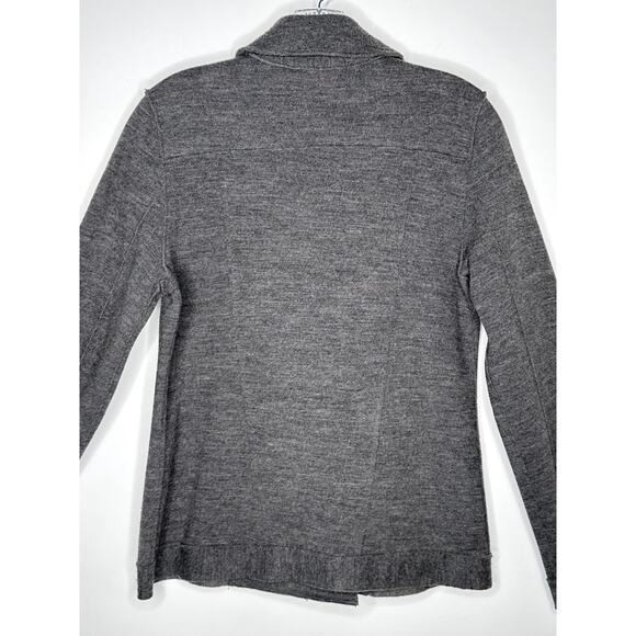 Eileen Fisher Petite Merino Wool Double-Breasted Peacoat Sweater Jacket medium P - Picture 9 of 13